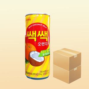 롯데 쌕쌕 오렌지 240ml x 60개 (2박스) 코코넛 젤리 과즙음료