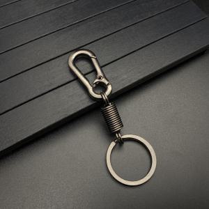 금속 아연 합금 Carabiner 키 체인 링 홀더 나선형 개폐식 스프링 코일 녹 방지 클립