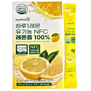 헬씨허그 하루1레몬 유기농 NFC 레몬즙 100% 20g x 14포