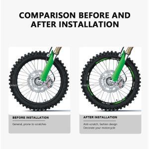 테이프 방수 KX250F 125 림 허브 KX450X 용 휠 가와사키 KX250X 스티커 450 오토바이 KX450SR 데칼 500 KX