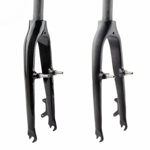 바퀴용 탄소 섬유 포크, 자전거 접이식 BMX 키즈 로드 MTB 프론트 QR 9X100mm, 디스크 브레이크, V C 20 인