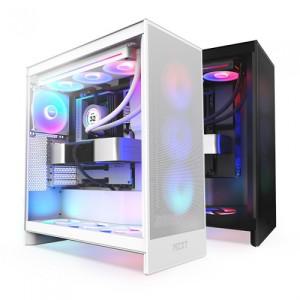 NZXT H7 Flow RGB V2 (매트 화이트) ATX PC케이스