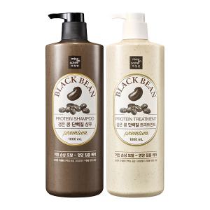 미쟝센 검은콩 단백질 샴푸, 1000ml, 1개 + 트리트먼트, 1000ml, 1개