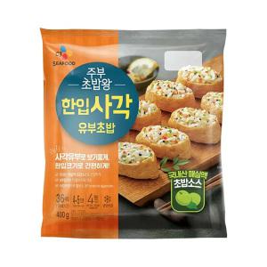 (냉장) CJ 주부초밥왕 한입사각 유부초밥 400g