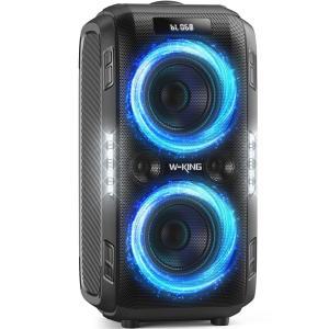 W-KING 250W 피크 파티 대형 블루투스 스피커 가장 큰 붐 박스/대용량 120dB/12 맞춤형 베이스, 대형 휴대