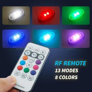 RGB LED 항공기 스트로브 조명, 오토바이 플래시 위치 무선 비행기 헬리콥터 경고등