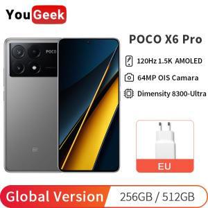 글로벌 버전 POCO X6 Pro 5G 스마트폰 120Hz 1.5K AMOLED 디스플레이 64MP OIS 카메라 67W 터보 충전 MTK D