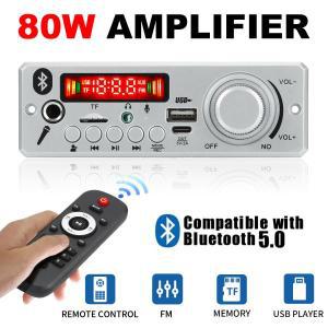 플레이어 마이크 12V 자동차 MP3 블루투스 DIY 보드 핸즈프리 USB TF 80W 40W 앰프 FM 레코드 디코더 5.0