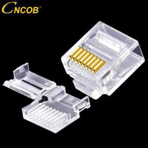 케이블 CNCOB Cat6 utp 짧은 바디, 플랫 rj45 커넥터, 8P8C 모듈러 네트워크 커넥터 이더넷 컴퓨터 플러그