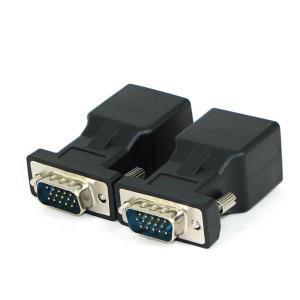 케이블 VGA 익스텐더 남성-여성, LAN RJ45, CAT5, CAT6, 20M 네트워크 어댑터, 여성-남성 01, 1 쌍