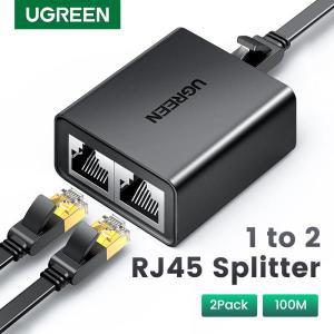 케이블 UGREEN RJ45 스플리터, 인터넷 네트워크 확장기, PC 노트북 TV 박스 라우터용 커넥터 커플러, 1-2