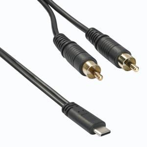 ZJKJHJY USB 타입-C 수 - 2 RCA 스테레오 오디오 컨버터 Y 스플리터 케이블 일부 아이폰 아이패드 및 아이