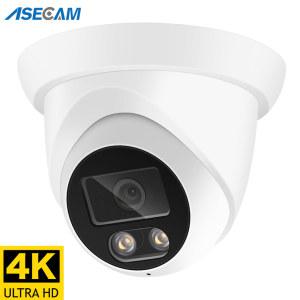 신제품 4K 8MP IP 카메라 오디오 야외 POE H.265 Onvif 와이드 앵글 2.8mm AI 컬러 나이트 비전, 홈 CCTV 비디오 감시 보안