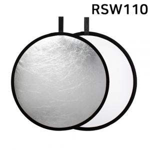 포멕스 사진조명 촬영장비 원형반사판 지름 110cm (RSW110) (실버 화이트 양면)