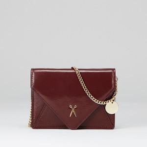 조셉앤스테이시 Easypass Amante Card Wallet With Chain Red Bean