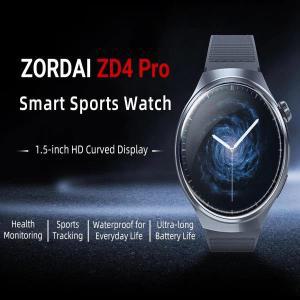 Zordai ZD4Pro 남성용 GPS 스마트워치, 화웨이 GT4 프로 구형 화면 심박수 블루투스 통화, IP68 방수 스마