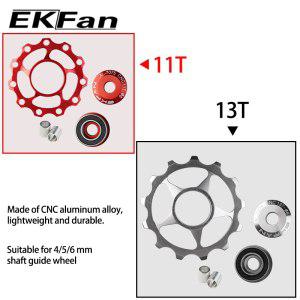 호환 10 색 1 개 11T 13T MTB 산악 도로 자전거 뒷 변속기 풀리 롤러 아이들러 베어링 자키 휠 부품