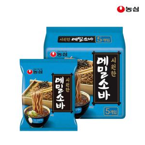 농심 시원한 메밀소바 127g x 5개 봉지라면