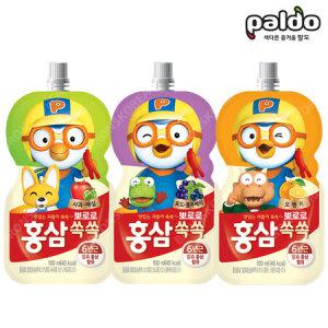 뽀로로 홍삼쏙쏙 100ml 오렌지+사과 매실+포도 블루베리 (총30개) 어린이음료 홍삼주스