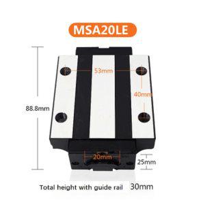 MSA20LE 선형 슬라이드 선형 플레인 베어링 유닛  저렴한 가격 및 중장비 볼 레일 선형 가이드 레일