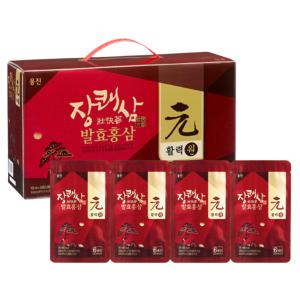 웅진 발효 홍삼 100ml x24팩+파우치 설날 구정 추석 설 명절 부모님 선물세트