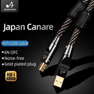 ATAUDIO HIFI USB OTG 케이블 USB 타입 A to B USB 케이블 4N OFC 타입 C to 타입 B 오디오 케이블