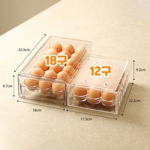 서랍형 투명 계란트레이 달걀보관함