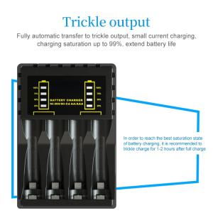 전기자전거 충전기 LED 표시기 포함 지능형 고속 USB AAA 충전식 Ni-MH Ni-Cd 배터리용 4 슬롯