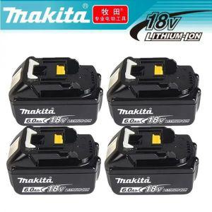 마키타 교체용 리튬 배터리, 18V BL1840, BL1830B, BL1850B, BL1850, BL1860, BL1815 용, 100% 정품, 6Ah,