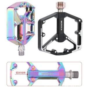 초경량 알루미늄 산악 도로 자전거 플랫폼 페달, MTB 미끄럼 방지, 3 베어링, 사이클링 액세서리