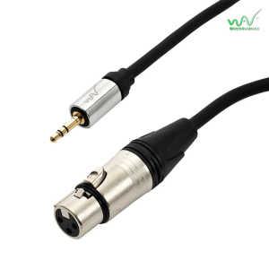 웨이브 프리미엄 OFC XLR 암 to 3.5mm 수 캐논 마이크 변환 케이블 1.5M