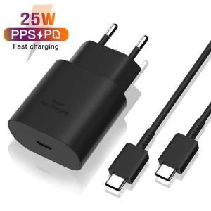 삼성 갤럭시 S20 S21 S22 S23 울트라 노트 A12 A13 A14 A23 F12 F14 A90 초고속 충전기, 25W USB C PD 벽