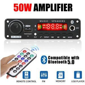 플레이어 디코더 50W AUX 오디오, 라디오 3.5mm 앰프 모듈, 12V 보드, FM 블루투스 USB 리시버 MP3 TF 키트