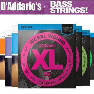 DAddario EXL170-5 베이스 기타 스트링 EXL220 EXL165 EXL170 니켈 도금 강철 완벽한 록 악기 액세서리 45