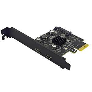 데스크탑 PC용 PCI Express 3.0 X1 to 듀얼 USB 확장 카드, SATA 전원, USB3.2 Gen2, 10Gbps, ASM3142 칩,