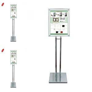 자석 포스터스탠드 ZP-M324C A4 크롬도금 현수막게시대 스탠드안내판 카페입간판