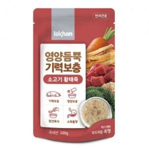 애완견간식 소고기맛 영양죽 강아지간식 반려 12개입 강아지영양간식 황태죽 소고기맛강아지간식