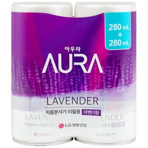 아우라 자동분사기 리필용 라벤더향 280ml 2개입