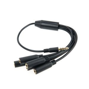 BF213 Coms 3.5mm 스테레오 5분배 케이블 젠더 30cm / AUX Stereo M/Fx5 / 이어폰 스피커 동시 출력