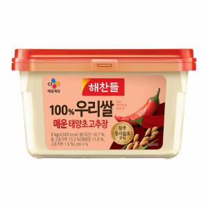 해찬들 우리쌀 태양초 매운고추장, 2kg, 1개