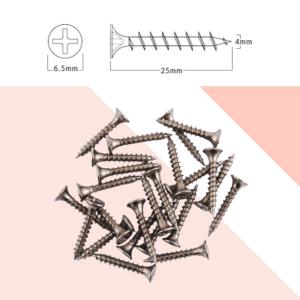 니켈 방문 도어 경첩피스 가구 경첩나사 4X25mm 120개