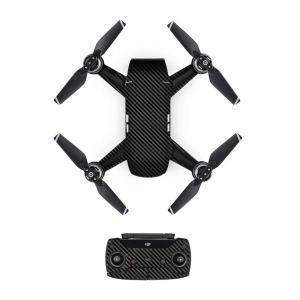 DJI 스파크 드론용 탄소 섬유 데칼 PVC 스킨 스티커, 리모컨, 배터리 3 개, 보호 필름 커버