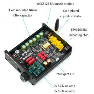 오디오젠더 블루투스 오디오 수신기 디코더 보드 aux 3.5mm APTX-HD 송신기