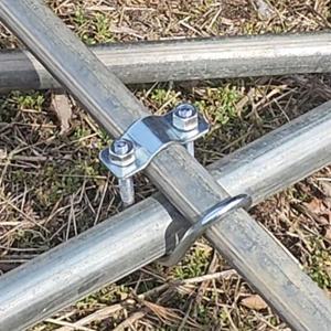 CROSS U CLAMP GALVANIZE 아연도금 파이프 크로스 유볼트 휀스 기둥파이프 하우스 내재해형, 비가림시설용 8MM 50X25