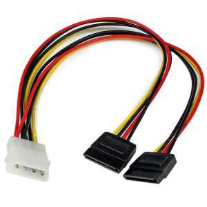 StarTech com 12인치 LP4 to 2x SATA 전원 Y 케이블 어댑터 Molex Dual 스플리터 PYO2LP4SATA