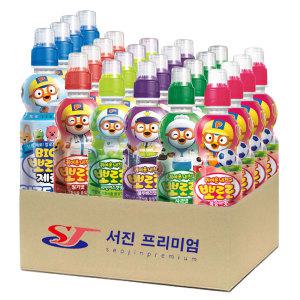 뽀로로 음료수 6종 360ml(제로 밀크맛) 235ml(딸기+사과+블루베리+복숭아+샤인머스캣) 총24개