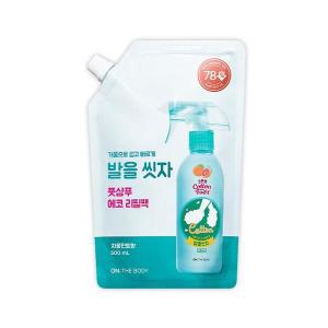 온더바디 코튼풋 발을씻자 풋샴푸 에코 리필 자몽민트향 500ml