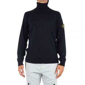 [스톤아일랜드]STONE ISLAND 스톤아일랜드 와펜 패치 터틀넥 니트 네이비 7715525C4 111213273