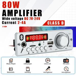 플레이어 12V TF MP3 오디오 FM 라디오, 차량용 USB 모듈, 디코더 앰프, 블루투스 2*40W WMA 리시버, DC 5.