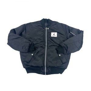 Nike Air Jordan Varsity Reversible Bomber Black Jacket DQ7344-010 남성용 대형 Essentials Statement